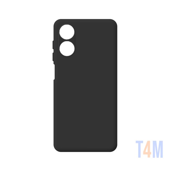 Capa de Silicone com Moldura de Câmera para Oppo A17 Preto